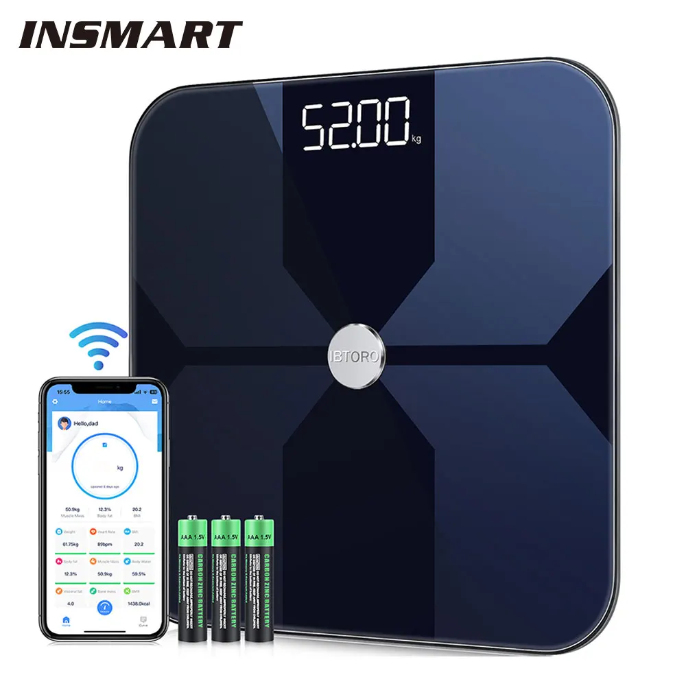 Home Automation Industry - 体脂肪計 Wifi ホーム精密インテリジェント電子脂肪測定 Bluetooth WIFI 接続スマート浴室体重計