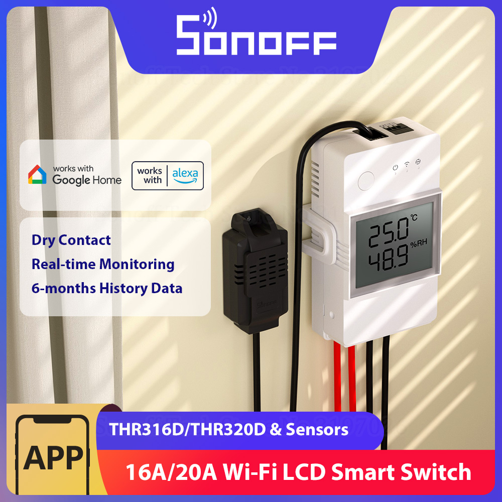 Sensoff-接続された温度および湿度センサー,LCDディ - Sonoff Basic Switch のレビューと価格