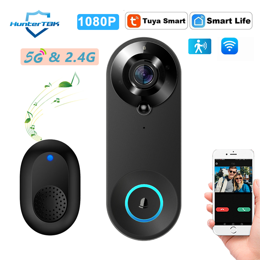 5G 2.4G WiFi ビデオドアベル 1080P ワイヤ - Smart Doorbell Wired のレビューと価格