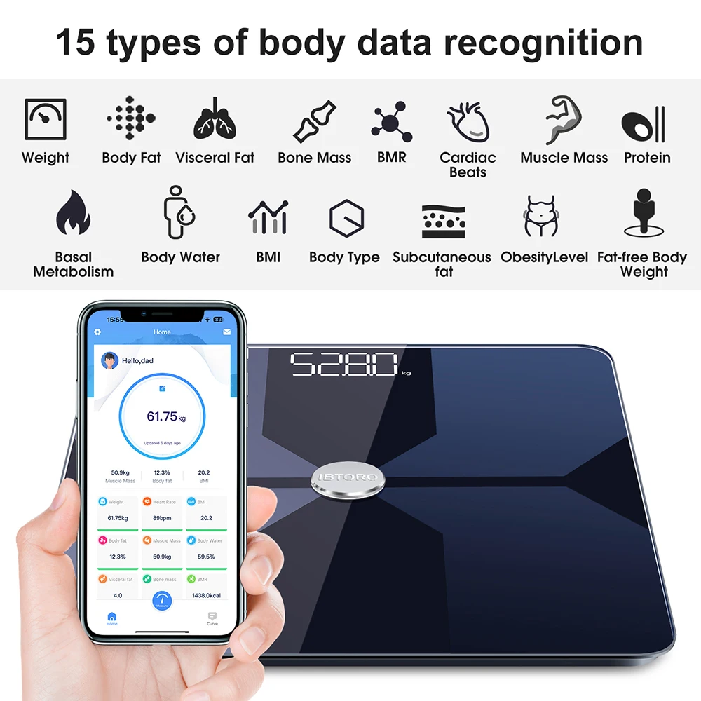 体脂肪計 Wifi ホーム精密インテリジェント電子脂肪測定  - Home Automation Industry のレビューと価格